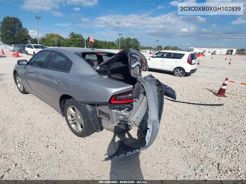 2C3CDXBGXGH102839 2016 Dodge Charger Se
