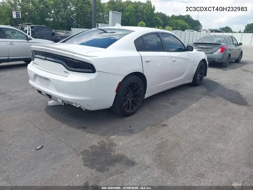 2016 Dodge Charger R/T VIN: 2C3CDXCT4GH232983 Lot: 45602965