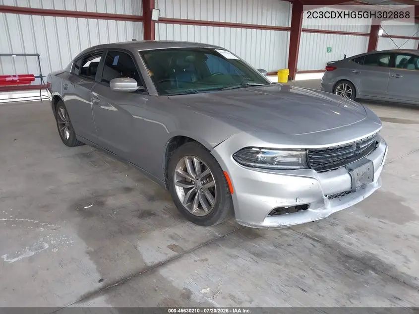 2016 Dodge Charger Sxt VIN: 2C3CDXHG5GH302888 Lot: 45630210