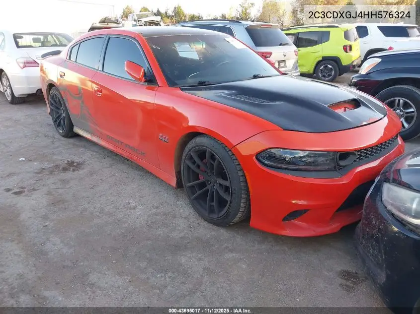 2C3CDXGJ4HH576324 2017 Dodge Charger R/T Scat Pack Rwd