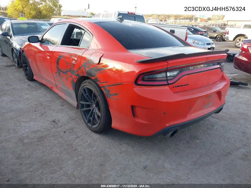 2C3CDXGJ4HH576324 2017 Dodge Charger R/T Scat Pack Rwd