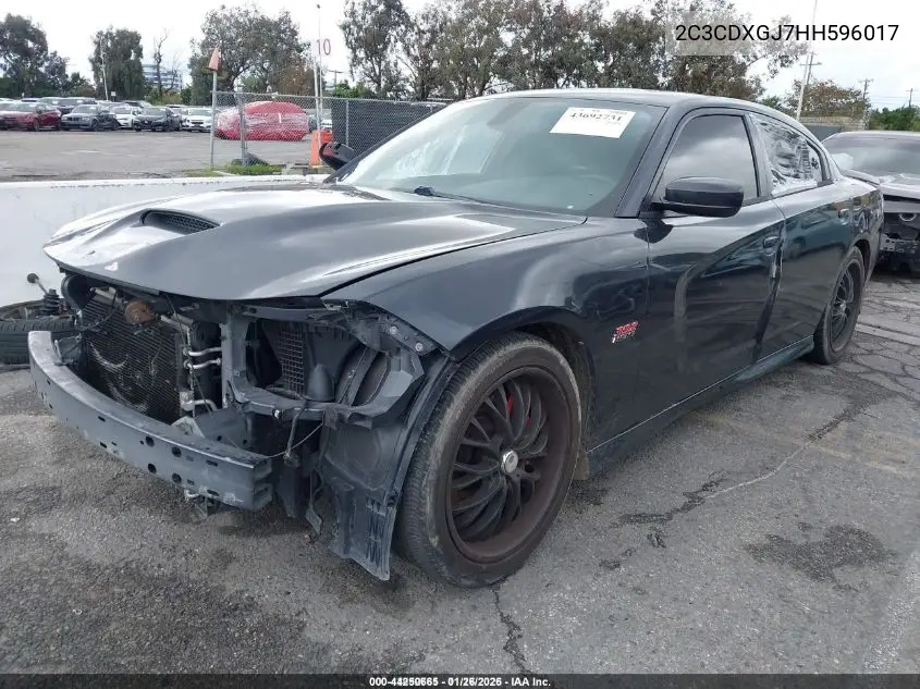 2C3CDXGJ7HH596017 2017 Dodge Charger R/T Scat Pack Rwd