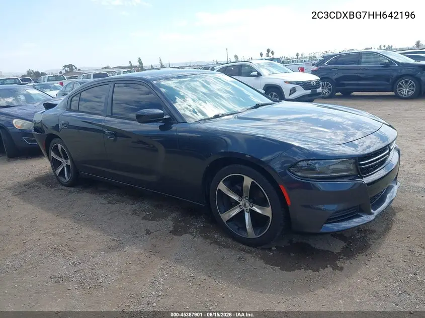 2017 Dodge Charger Se Rwd VIN: 2C3CDXBG7HH642196 Lot: 45387901