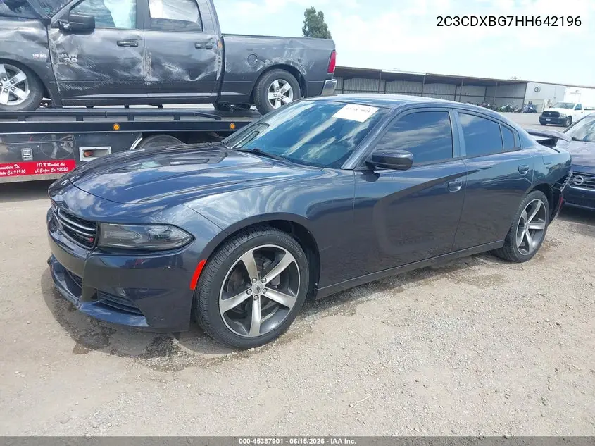 2017 Dodge Charger Se Rwd VIN: 2C3CDXBG7HH642196 Lot: 45387901