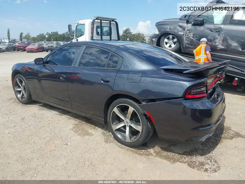 2017 Dodge Charger Se Rwd VIN: 2C3CDXBG7HH642196 Lot: 45387901