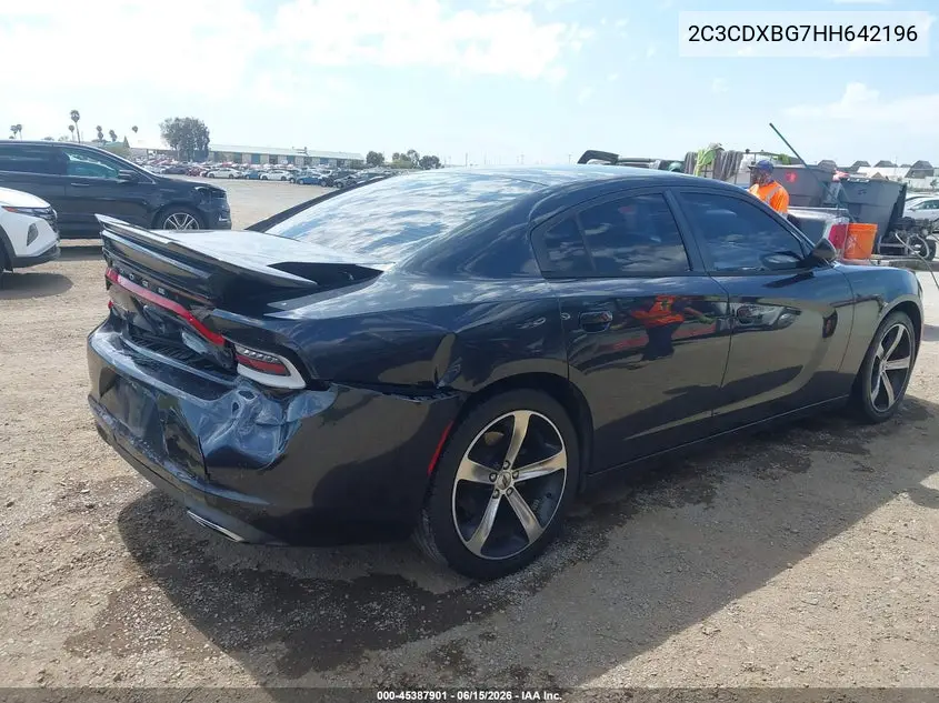 2017 Dodge Charger Se Rwd VIN: 2C3CDXBG7HH642196 Lot: 45387901