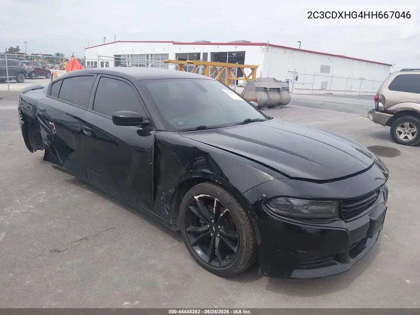 2017 Dodge Charger Sxt Rwd VIN: 2C3CDXHG4HH667046 Lot: 45445382