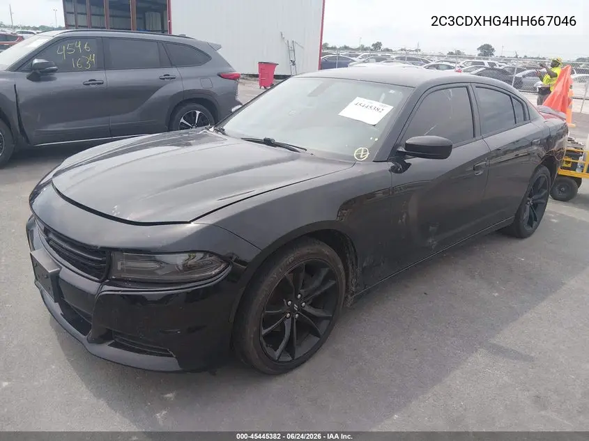 2017 Dodge Charger Sxt Rwd VIN: 2C3CDXHG4HH667046 Lot: 45445382