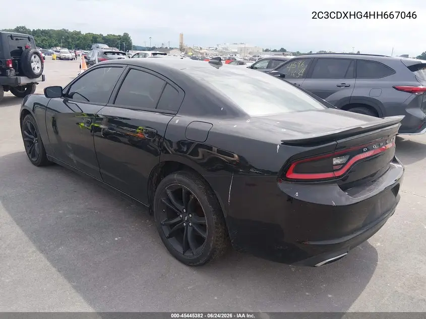 2017 Dodge Charger Sxt Rwd VIN: 2C3CDXHG4HH667046 Lot: 45445382