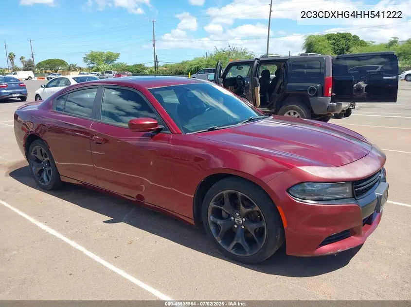 2C3CDXHG4HH541222 2017 Dodge Charger Sxt Rwd