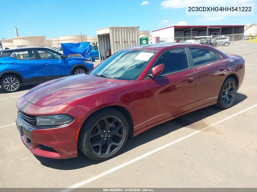 2C3CDXHG4HH541222 2017 Dodge Charger Sxt Rwd