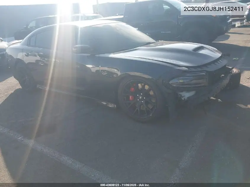 2C3CDXGJ8JH152411 2018 Dodge Charger R/T Scat Pack Rwd