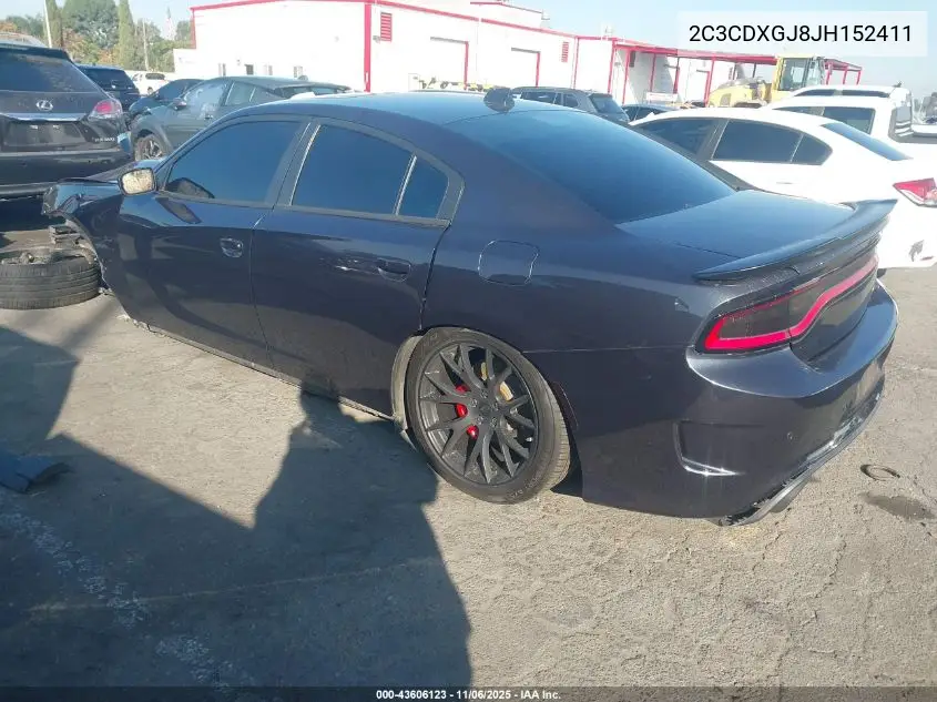 2C3CDXGJ8JH152411 2018 Dodge Charger R/T Scat Pack Rwd