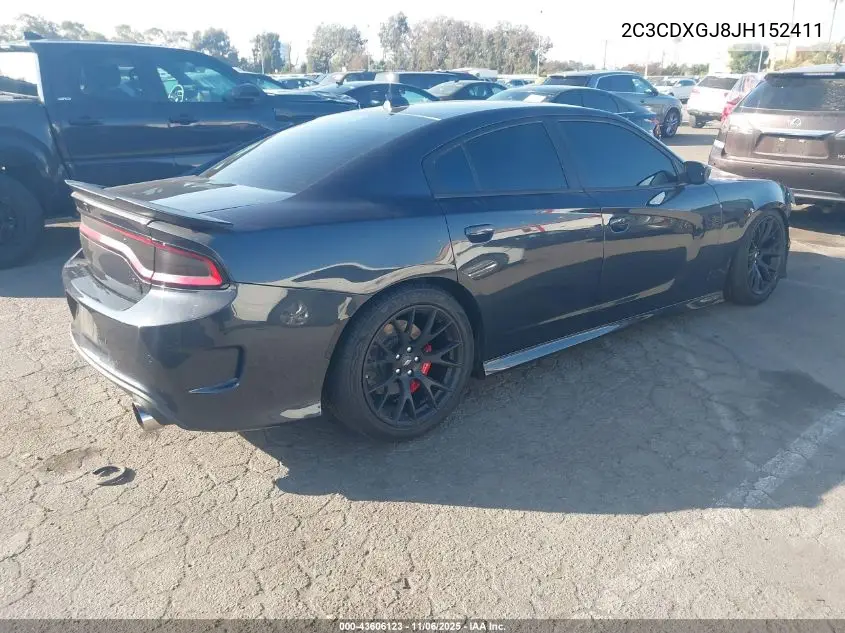 2C3CDXGJ8JH152411 2018 Dodge Charger R/T Scat Pack Rwd