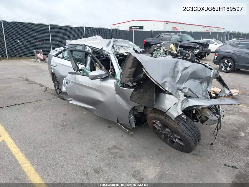 2018 Dodge Charger Gt Awd VIN: 2C3CDXJG6JH189597 Lot: 45298416