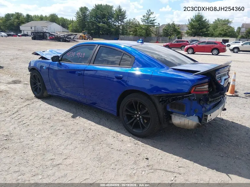 2018 Dodge Charger Sxt Plus Rwd VIN: 2C3CDXHG8JH254360 Lot: 45384929
