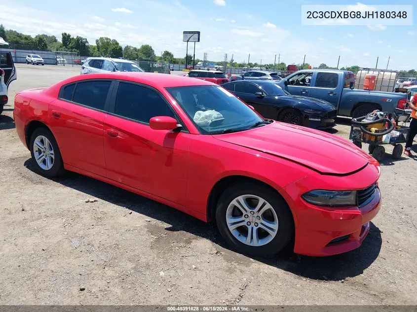 2018 Dodge Charger Sxt Rwd VIN: 2C3CDXBG8JH180348 Lot: 45391828