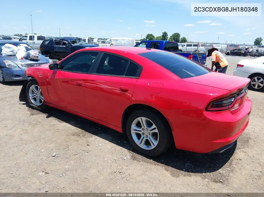 2018 Dodge Charger Sxt Rwd VIN: 2C3CDXBG8JH180348 Lot: 45391828