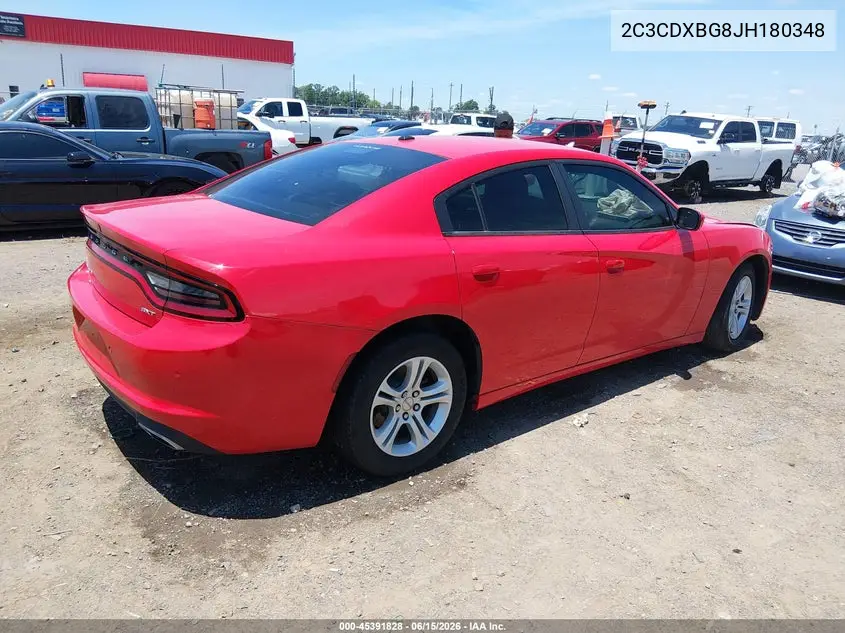 2018 Dodge Charger Sxt Rwd VIN: 2C3CDXBG8JH180348 Lot: 45391828