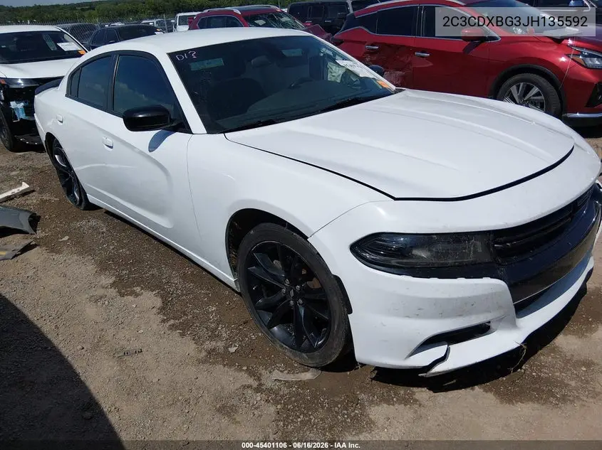 2018 Dodge Charger Sxt Rwd VIN: 2C3CDXBG3JH135592 Lot: 45401106