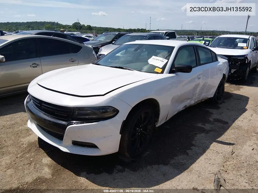 2018 Dodge Charger Sxt Rwd VIN: 2C3CDXBG3JH135592 Lot: 45401106