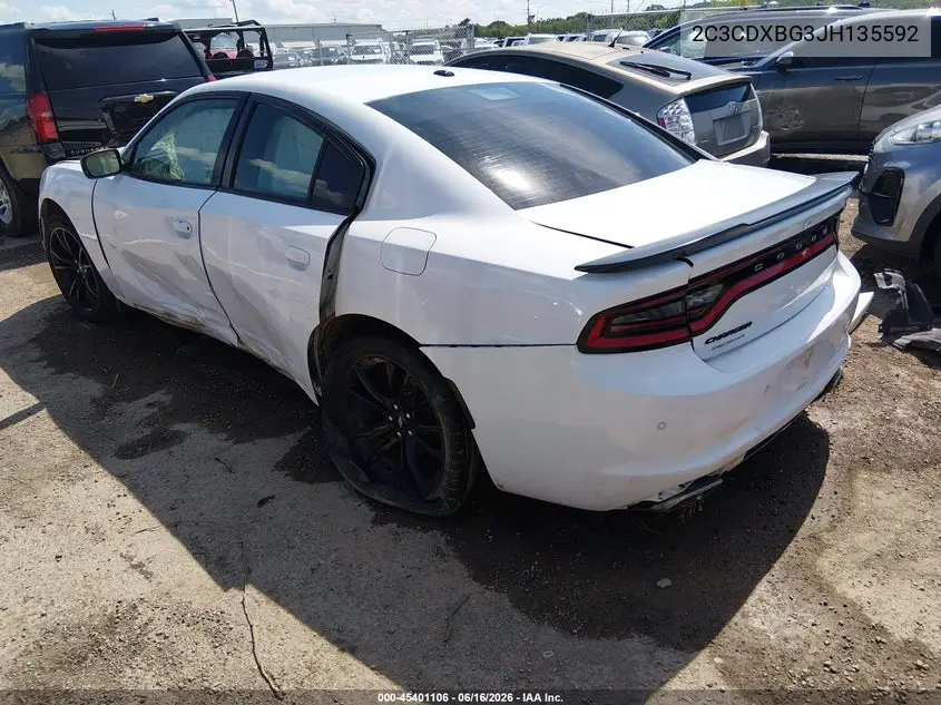 2018 Dodge Charger Sxt Rwd VIN: 2C3CDXBG3JH135592 Lot: 45401106