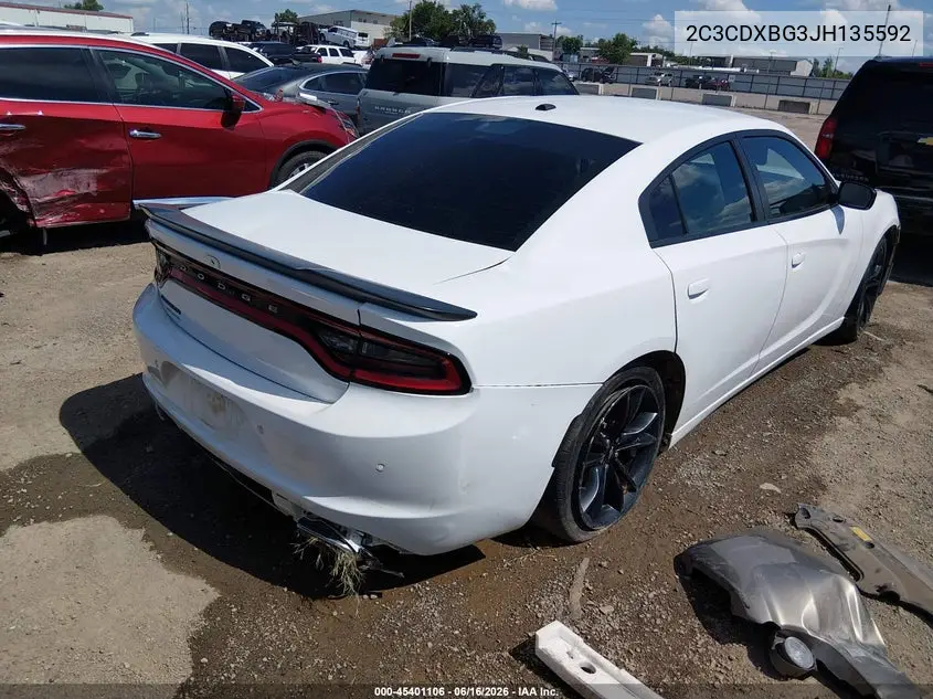 2018 Dodge Charger Sxt Rwd VIN: 2C3CDXBG3JH135592 Lot: 45401106