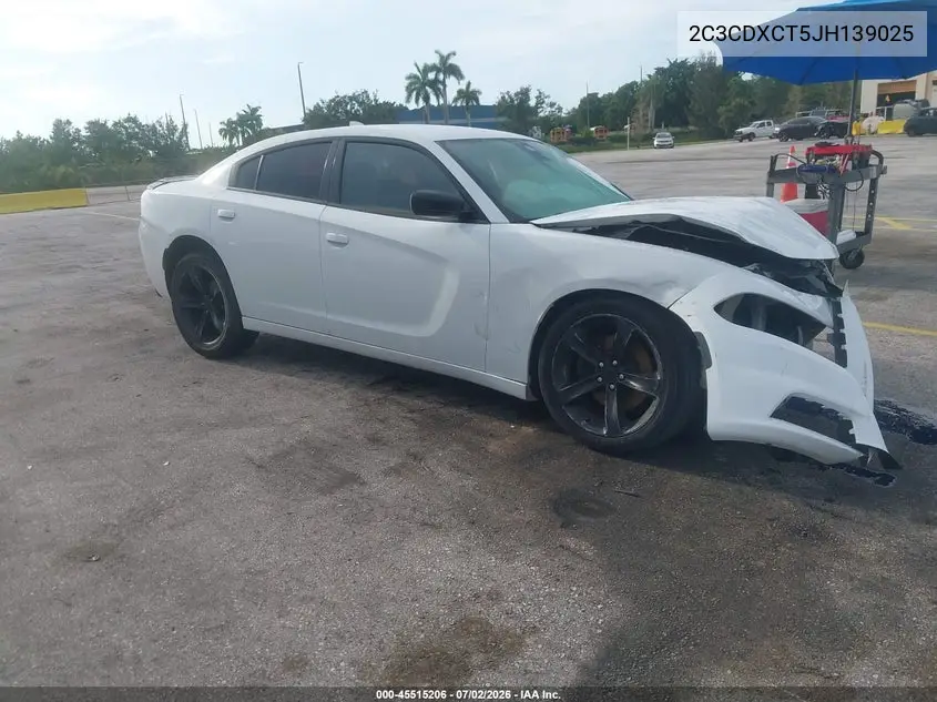 2018 Dodge Charger R/T Rwd VIN: 2C3CDXCT5JH139025 Lot: 45515206