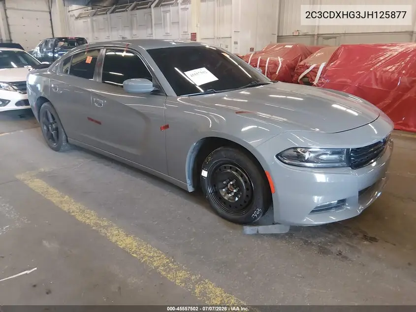 2018 Dodge Charger Sxt Plus Rwd VIN: 2C3CDXHG3JH125877 Lot: 45557502