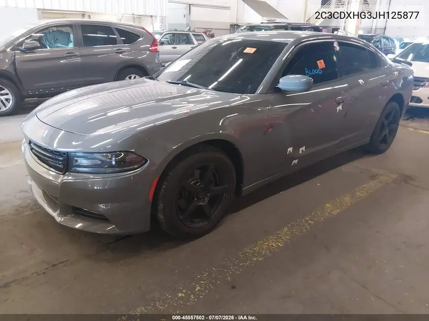 2018 Dodge Charger Sxt Plus Rwd VIN: 2C3CDXHG3JH125877 Lot: 45557502