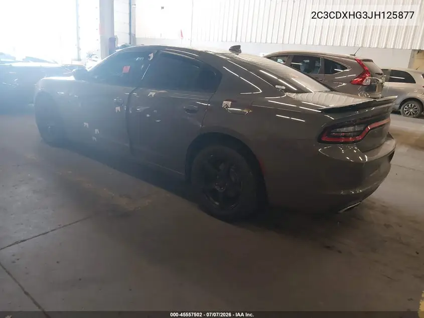 2018 Dodge Charger Sxt Plus Rwd VIN: 2C3CDXHG3JH125877 Lot: 45557502
