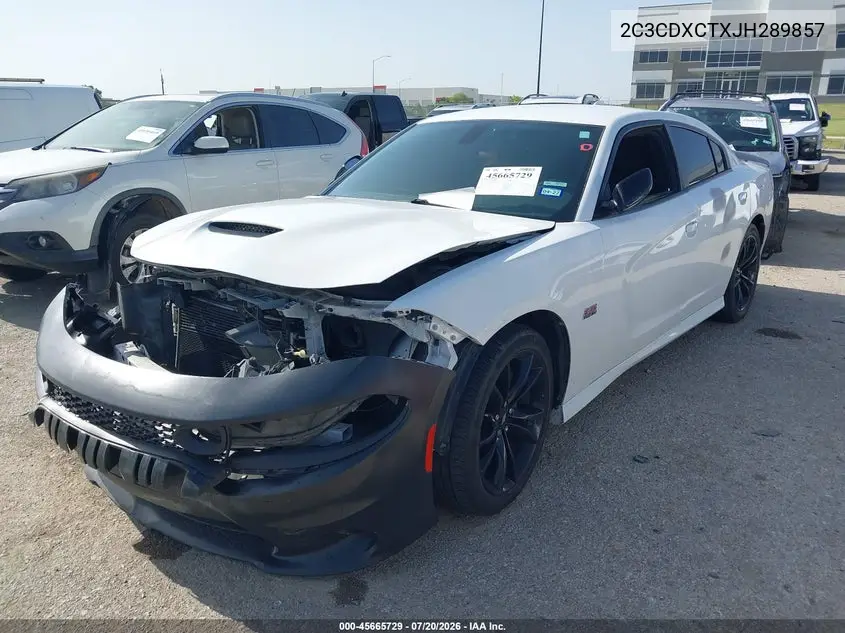 2018 Dodge Charger R/T Rwd VIN: 2C3CDXCTXJH289857 Lot: 45665729