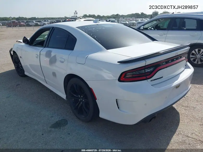 2018 Dodge Charger R/T Rwd VIN: 2C3CDXCTXJH289857 Lot: 45665729