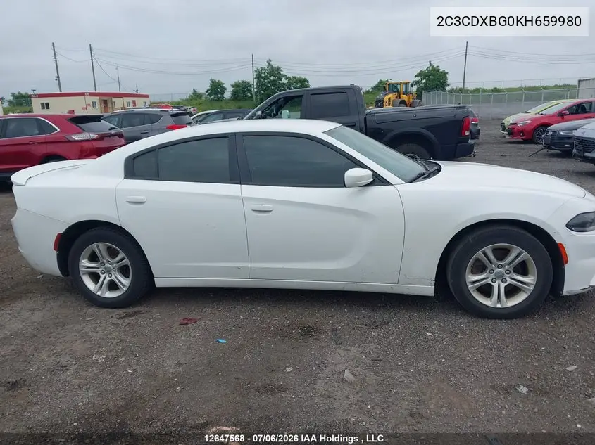 2019 Dodge Charger VIN: 2C3CDXBG0KH659980 Lot: 12647568