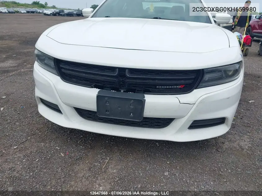 2019 Dodge Charger VIN: 2C3CDXBG0KH659980 Lot: 12647568