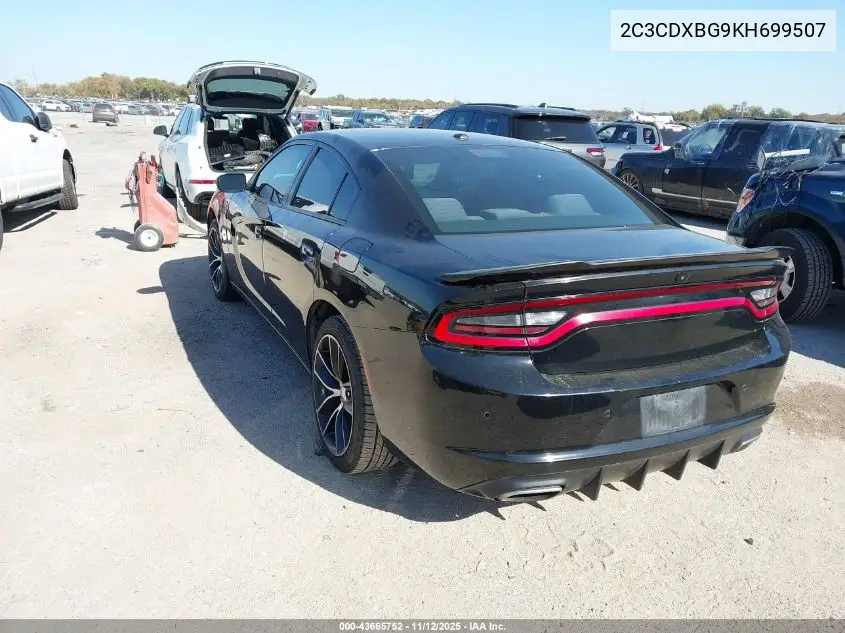 2C3CDXBG9KH699507 2019 Dodge Charger Sxt Rwd