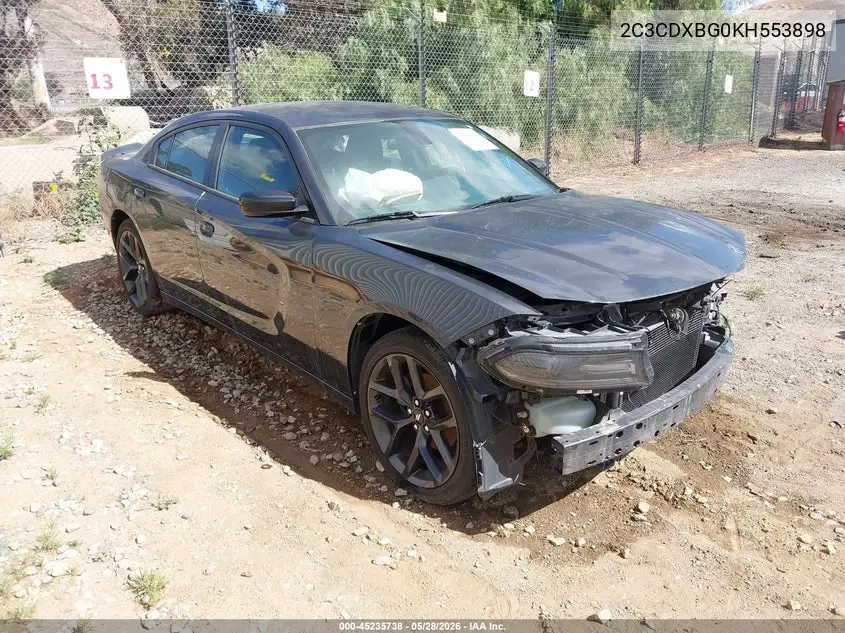 2C3CDXBG0KH553898 2019 Dodge Charger Sxt Rwd