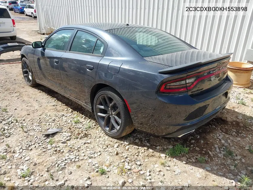 2C3CDXBG0KH553898 2019 Dodge Charger Sxt Rwd