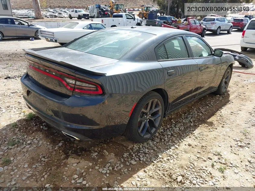 2C3CDXBG0KH553898 2019 Dodge Charger Sxt Rwd