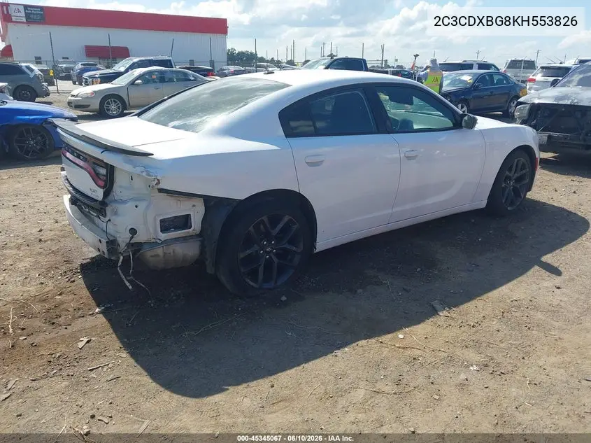 2019 Dodge Charger Sxt Rwd VIN: 2C3CDXBG8KH553826 Lot: 45345067