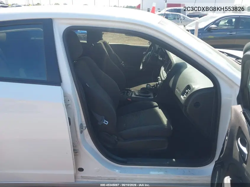 2019 Dodge Charger Sxt Rwd VIN: 2C3CDXBG8KH553826 Lot: 45345067