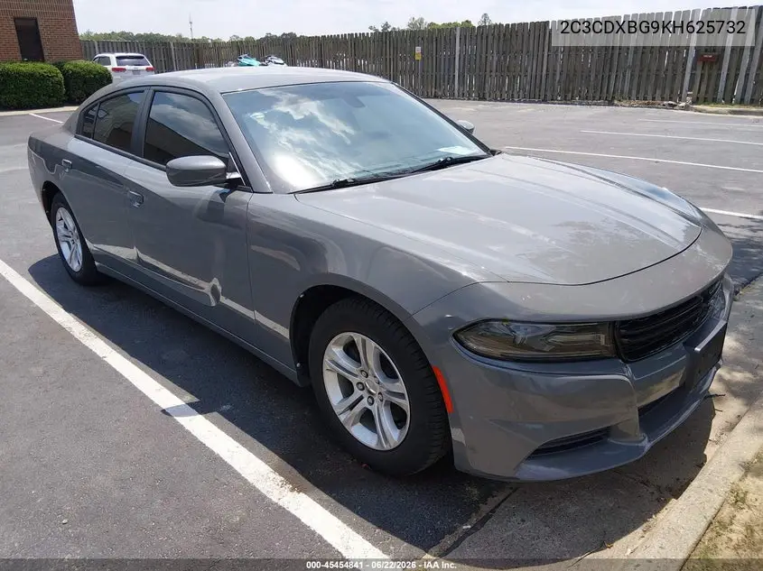 2019 Dodge Charger Sxt Rwd VIN: 2C3CDXBG9KH625732 Lot: 45454841