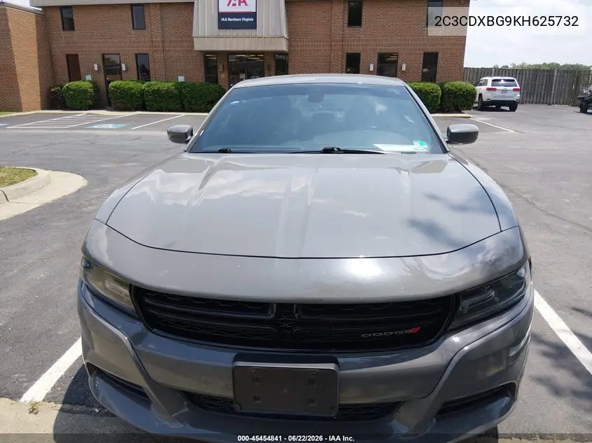 2019 Dodge Charger Sxt Rwd VIN: 2C3CDXBG9KH625732 Lot: 45454841