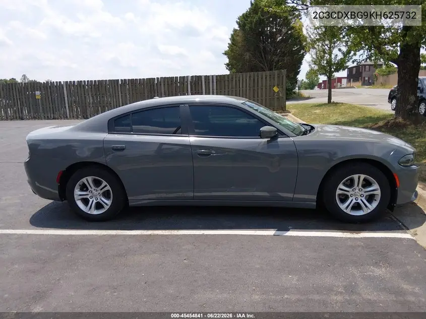 2019 Dodge Charger Sxt Rwd VIN: 2C3CDXBG9KH625732 Lot: 45454841