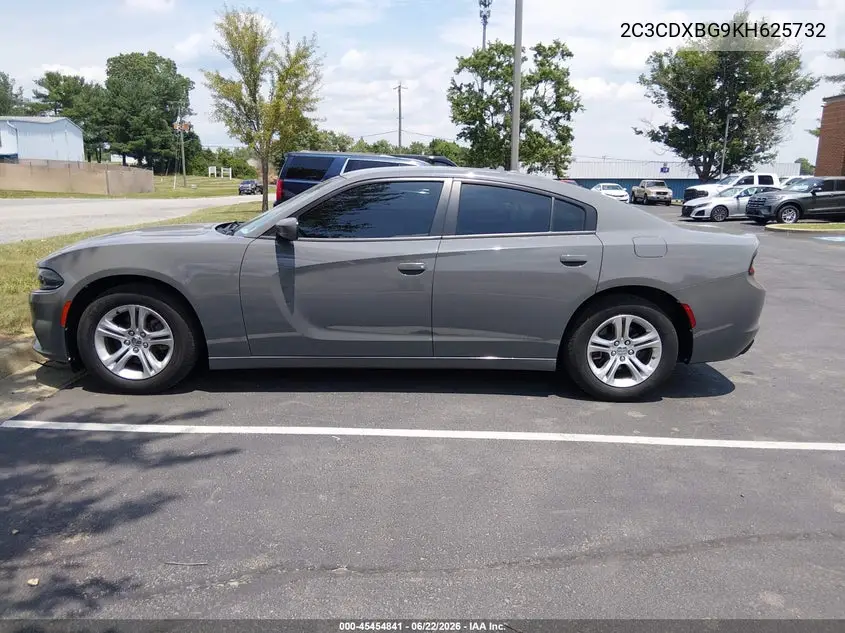 2019 Dodge Charger Sxt Rwd VIN: 2C3CDXBG9KH625732 Lot: 45454841