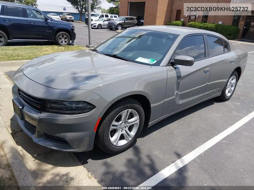 2019 Dodge Charger Sxt Rwd VIN: 2C3CDXBG9KH625732 Lot: 45454841