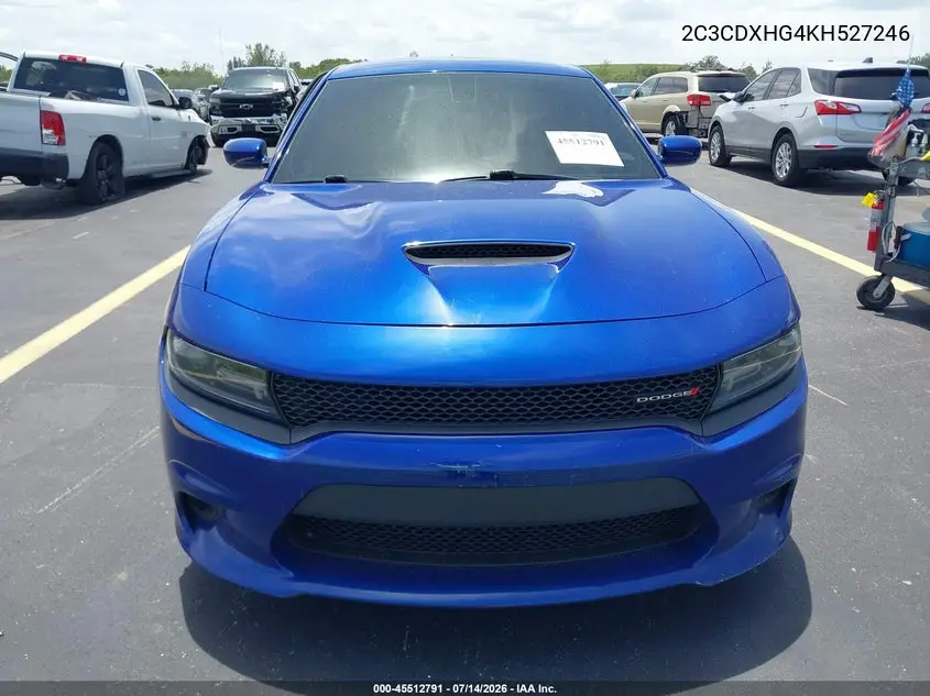 2019 Dodge Charger Gt Rwd VIN: 2C3CDXHG4KH527246 Lot: 45512791