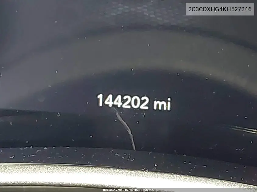 2019 Dodge Charger Gt Rwd VIN: 2C3CDXHG4KH527246 Lot: 45512791
