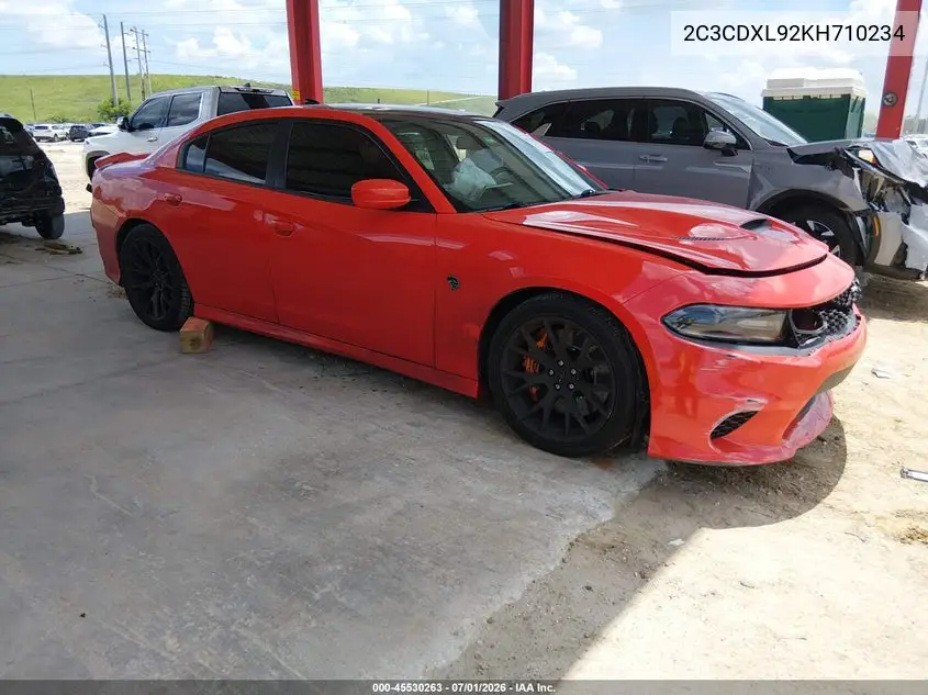 2019 Dodge Charger Srt Hellcat Rwd VIN: 2C3CDXL92KH710234 Lot: 45530263