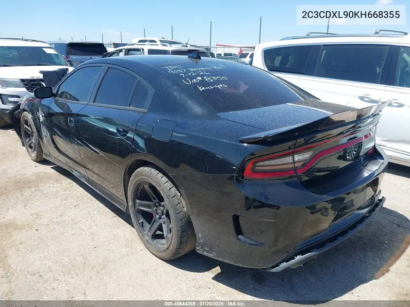 2019 Dodge Charger Srt Hellcat Rwd VIN: 2C3CDXL90KH668355 Lot: 45644289